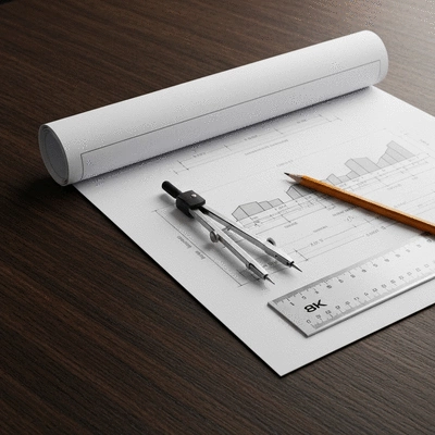 Blueprints and engineering tools on a desk, symbolizing regulatory updates